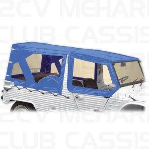 Bache rechts Méhari Azur bleu gitane