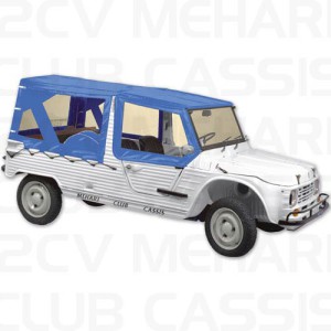 Origineel Méhari Azur zeildoekset met spoilers – Gitane blauw