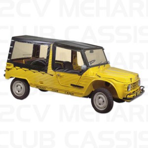 Originele Méhari hoesset met 4 stieken - zwart