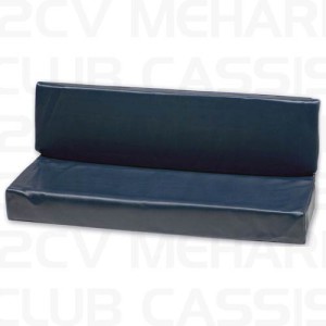 Bekleding stoel achter Méhari bleu abyss