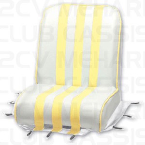 Bekleding stoel voor Méhari geel-wit