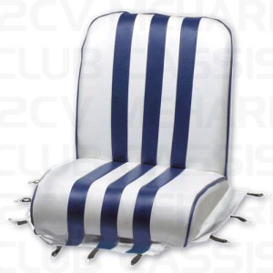 Bekleding stoel voor Méhari wit-blauw