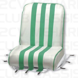 Bekleding stoel voor Méhari wit-groen