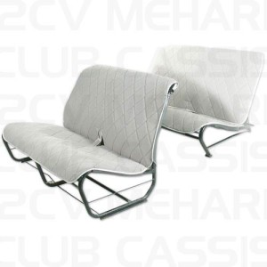 Bekleding voor bank zonder zijkant 2cv gris tissu