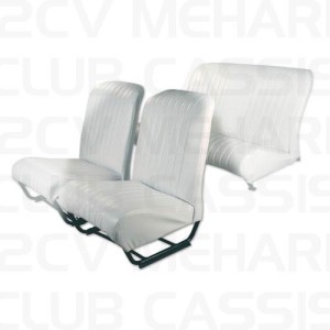 Bekleding voor stoel links met zijkant 2cv blanc polaire