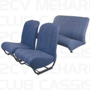 Blauw marine stof set ronde hoek