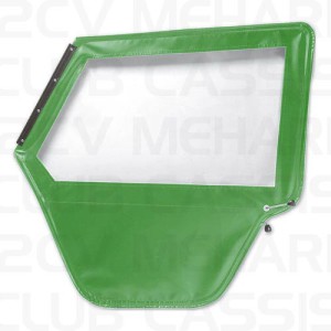 Deur links aluminium raamkader Méhari groen