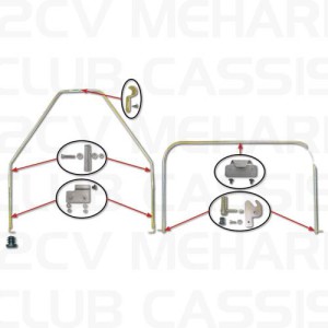 Steunset achterklep compleet