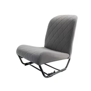 Grijs stof - bekleding rechts stoelrug ronde hoek met gesloten zijkant 2CV/DYANE