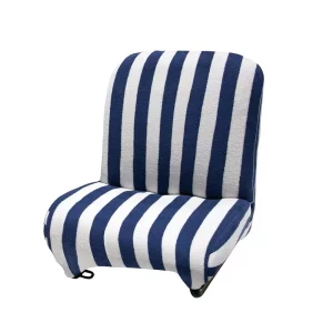 Badstof hoes voor de voorstoel van een Méhari - wit/blauw