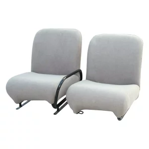 Set van 2 badstof stoelhoezen voor Méhari (2 voorstoelen) - grijs