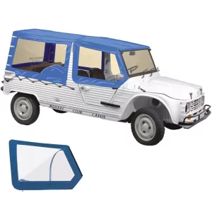 Set dekzeilen met 4 stieken voor de tolpoort van Méhari - Gitane blauw