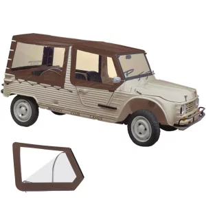 Set dekzeilen met 4 stieken voor de tolpoort van Méhari - bruin