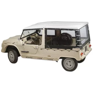 Dakpakket voor en achter met verstevigde constructie voor Méhari - Glanzend wit PMMA