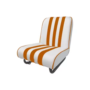 Voorstoel links Méhari - wit/oranje