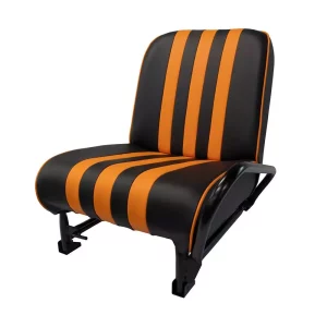 Neerklapbare passagiersstoel voorin in Méhari - zwart/oranje