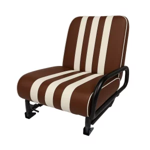 Neerklapbare passagiersstoel voorin in Méhari - bruin/wit