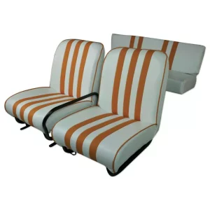 Set van 3 Méhari-stoelen - wit/oranje