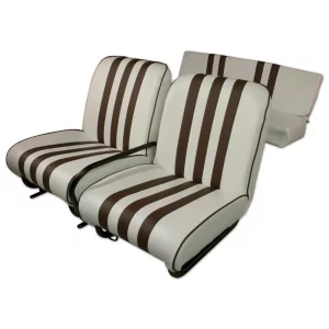 Set van 3 Méhari-stoelen - wit/bruin