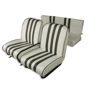 Set van 3 Méhari-stoelen - wit/grijs