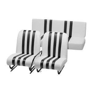 Set van 3 Méhari-stoelen - wit/zwart