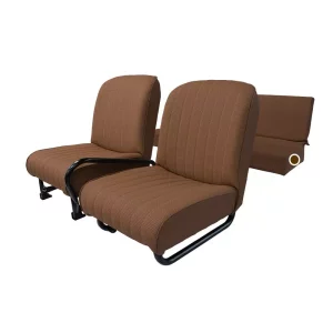 Set van 3 Méhari-stoelen (rechter opklapbare stoel) -  chocoladekleur