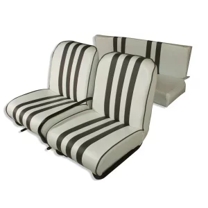 Set van 3 Méhari-stoelen (rechterstoel kan worden neergeklapt) - wit/grijs