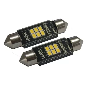 Set van 2 LED-lichtsnoeren 12V 4W 39mm - wit