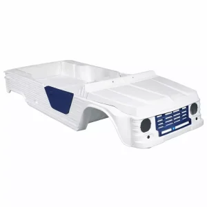 Carrosserie volledig NM 4 plaatsen met vleugels anti UV wit azur MEHARI