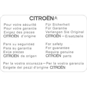 Kofferklep stickers 2CV (binnenkant) groot vanaf '77