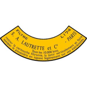 Luchtfilter sticker 2cv oud