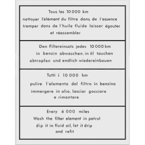 Luchtfilter sticker Ami transparant/zwart