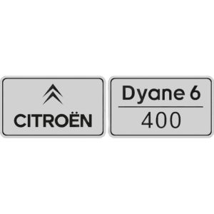 Type sticker Citroën Dyane 6 400 (Acadiane)
