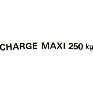 Sticker Charge max 250 kg AZU