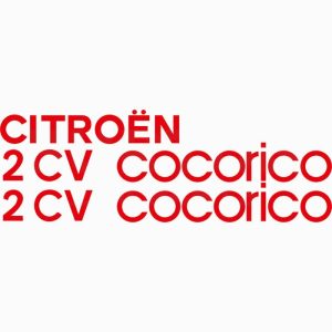Stickerset 2 x 2CV Cocorico, 1 x Citroën