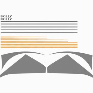 Stickerset Dolly (grijs/wit) - 2CV