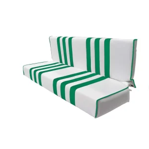 Bekleding stoel achter Méhari wit-groen