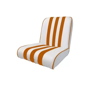 Bekleding voorstoel Méhari - wit/oranje