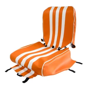 Méhari bekleding voorstoel - oranje/wit
