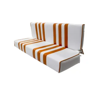 Méhari achterbankbekleding - wit/oranje