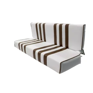 Méhari achterbankbekleding - wit/bruin