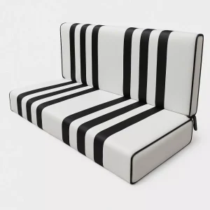 Méhari achterbankbekleding - wit/zwart