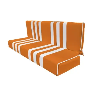 Méhari achterbankbekleding - oranje/wit