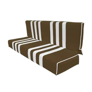 Méhari achterbankbekleding - bruin/wit