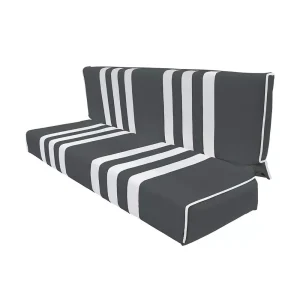 Méhari achterbankbekleding - grijs/wit