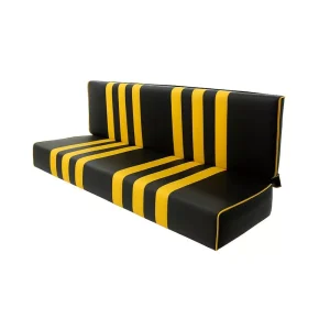 Méhari achterbankbekleding - zwart/geel
