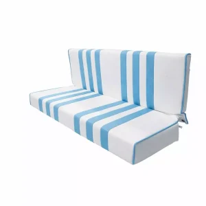 Méhari bekleding achterbank - wit/Calanque blauw