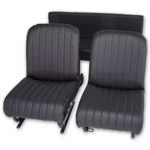 Set van 3 Méhari stoelhoezen - geventileerd zwart