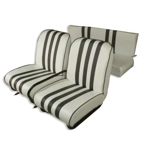 Set van 3 Méhari stoelhoezen - wit/grijs